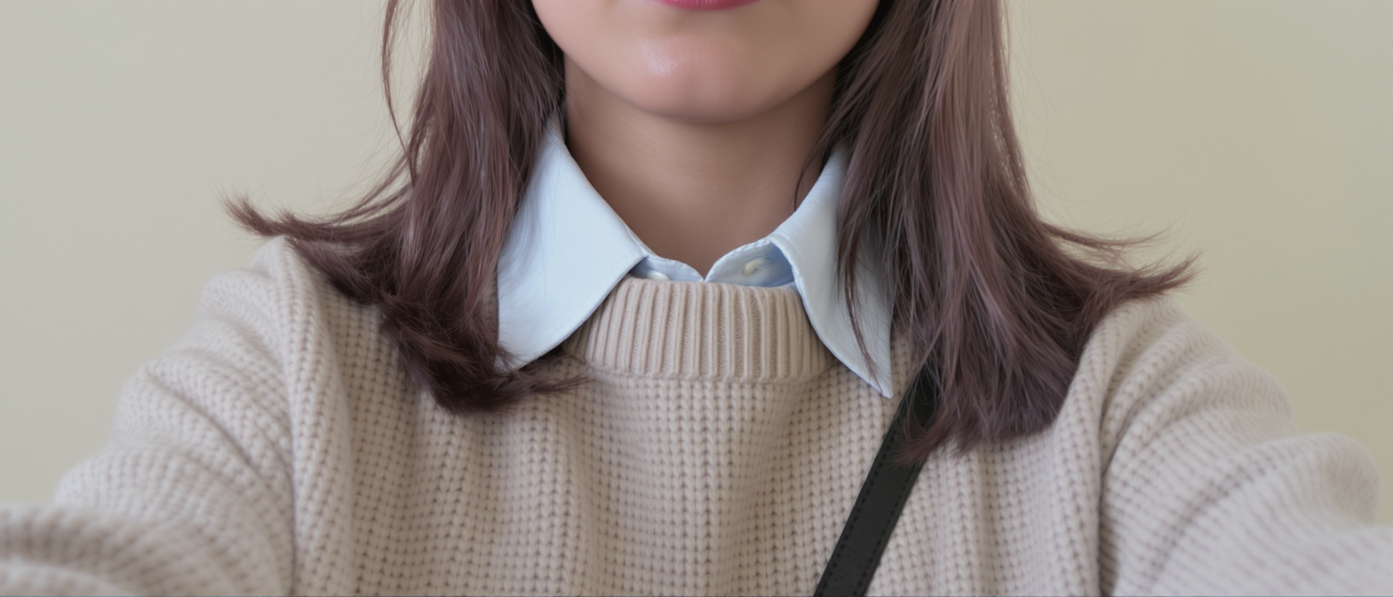 adoptez la chemise gliss&eacute;e sous un pull : un duo preppy-chic, pratique et &eacute;l&eacute;gant, parfait pour composer des looks tendance cet automne.