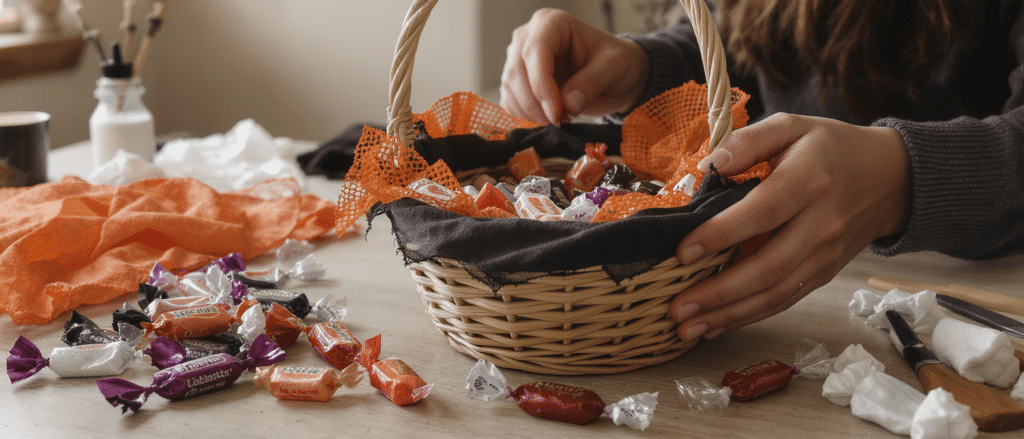 fabriquez facilement un panier &agrave; bonbons d&rsquo;halloween &agrave; la fois effrayant et festif gr&acirc;ce &agrave; ce diy simple, id&eacute;al pour pr&eacute;parer la chasse aux bonbons.