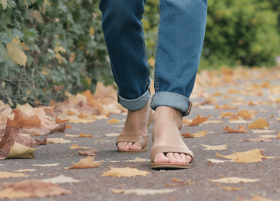 d&eacute;couvrez l&rsquo;astuce mode pour continuer &agrave; porter vos chaussures ouvertes avec style quand les temp&eacute;ratures baissent et que l&rsquo;automne s&rsquo;installe.