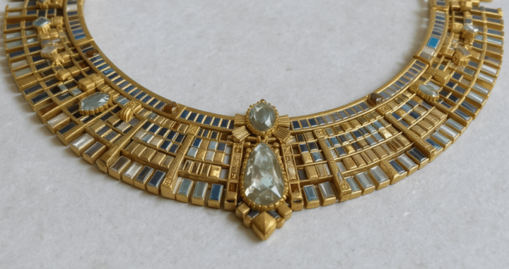 d&eacute;couvrez la l&eacute;gende du collier maudit de la reine d&rsquo;&eacute;gypte, symbole de pouvoir et de myst&egrave;re, entre secrets anciens, mal&eacute;diction et fascination.
